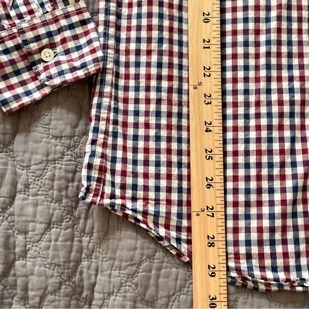 J.Crew Mens Lightweight Shirt Button Down Long Sleeve Gingham Checkered Sz S‎